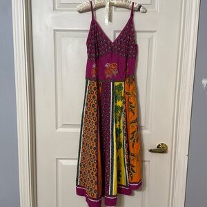 MAGIC Boho Embroidered Ethnic Maxi Dress India Festival L